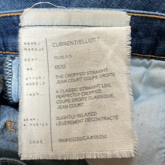 Current Elliott cropped straight leg jeans - Picture 7 of 11